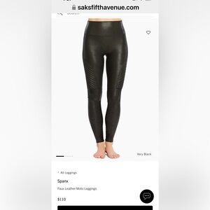 Spanx Moto leggings new without tags.